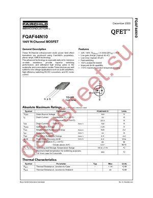 FQAF44N10 datasheet  
